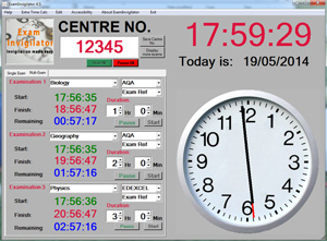 Three exams at once screenshot of ExamInvigilator